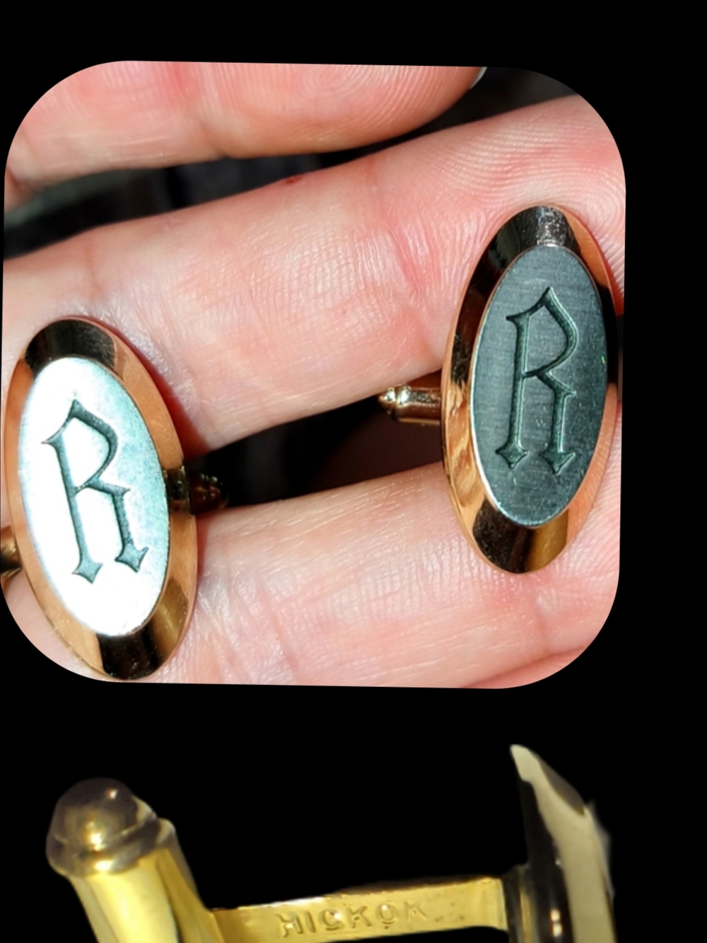 Vintage HICKOK "R" Cufflinks
